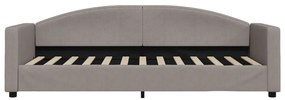 Sofá-cama com colchão 80x200 cm tecido cinzento-acastanhado