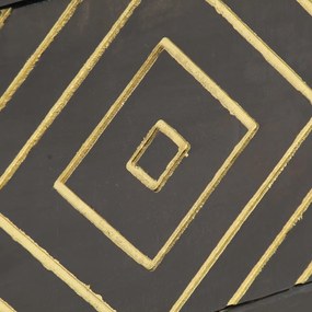 Móvel de TV 120x30x40 cm mangueira maciça preto e dourado