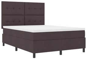 Cama Box com Colchão e LED Marrom Escuro - 140 x 190 cm