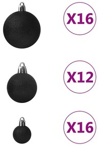 Conjunto de bolas de natal 100 pcs preto
