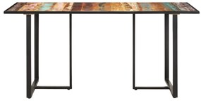 Mesa de jantar 160 cm madeira recuperada maciça
