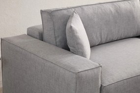 **** Sofá-Cama de Canto Pırlo – Cinzento Claro – 260x78x170 cm

**