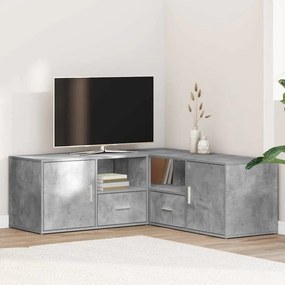 vidaXL Armário de canto 200x40x45 cm derivados madeira cinza cimento