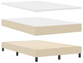 Cama Box com Colchão Creme 120x190 cm Tecido