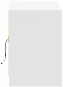Móvel de TV com luzes LED derivados de madeira branco