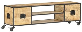 Móvel de TV 130x30x39 cm madeira de mangueira maciça