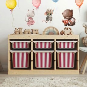 Autocolante para caixa IKEA TROFAST - Padrão de riscas