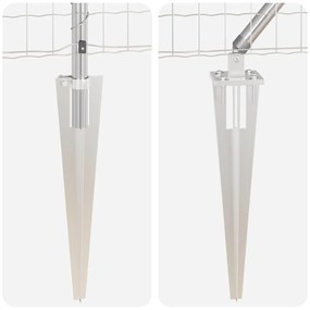 Cercas Euro com 13 postes com espinho, 1x25m de aço galvanizado