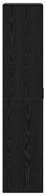 Highboard Carvalho Preto 80x39x178 cm Madeira Revestida