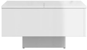 Mesa de centro derivados de madeira branco brilhante