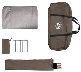Tenda de carro para 2 pessoas impermeável castanho