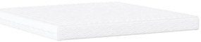 Cama com colchão 200x200 cm couro artificial preto e branco
