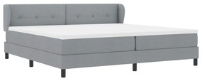 Cama Box com Colchão vidaXL Cinza Claro 200x200 cm Tecido