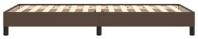 Estrutura de cama 80x200 cm couro artificial castanho