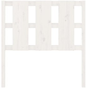 Cabeceira de cama 105,5x4x100 cm madeira de pinho maciça branco
