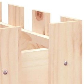 Canteiro elevado c/ design de cerca 150x50x50 cm pinho maciço