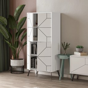 Armário Multiusos Dune – Branco – 62,6 cm x 136 cm x 35,6 cm