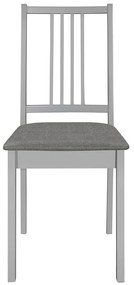 3 pcs conjunto de jantar MDF cinzento