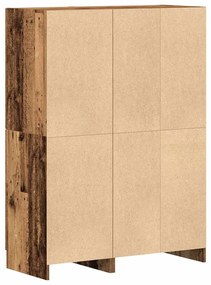 2 pcs armário de cozinha conjunto deriv. madeira madeira velha