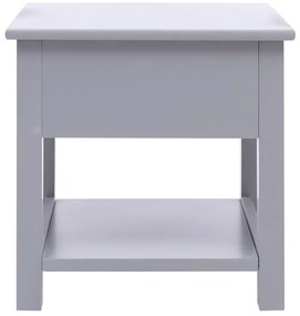 Mesa de apoio 40x40x40 cm madeira de paulownia cinzento