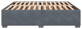 Estrutura de cama sem colchão 180x200 cm veludo cinzento-escuro