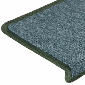 Tapetes de escadas 30 pcs 65x21x4 cm verde