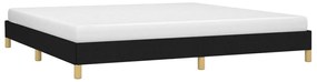 Estrutura de cama sem colchão 200x200 cm tecido preto