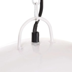 Candeeiro suspenso vintage indust. redondo 25 W 41 cm E27 branco