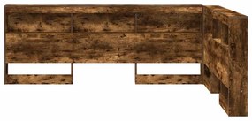 Cabeceira de armazenamento Carvalho fumado 150 cm