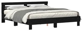 Estrado de Cama de Madeira Carvalho preto Madeira sólida