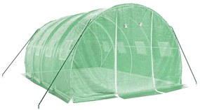 Estufa com estrutura de aço 12 m² 4x3x2 m verde