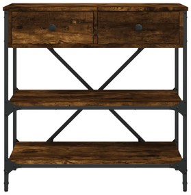 Mesa consola 75x34,5x75 cm derivados de madeira carvalho fumado