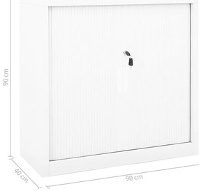 Armário com porta deslizante aço 90x40x90 cm branco