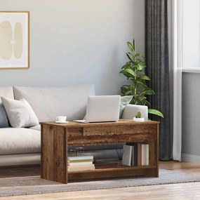 vidaXL Mesa de centro com prateleira Madeira antiga 102 x 50 x 52.5 cm
