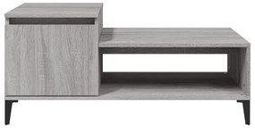 Mesa de centro 100x50x45 cm derivados madeira cinzento sonoma