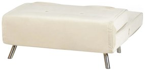 Sofá-cama em veludo branco creme FARRIS Beliani