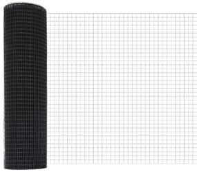 Cerca de Arame Soldado com 44 Postes em U Cinza 0,6x100 m Aço