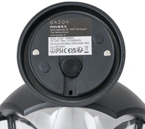 Candeeiro de Parede Inteligente para Exterior Preto com Vidro Transparente Incl. LED IP54 - Classica