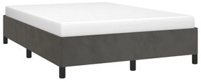 Estrutura de cama sem colchão 140x200 cm veludo cinzento-escuro