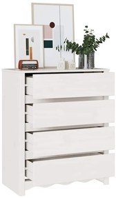 Cômoda vidaXL "DRAMMEN" Branca 76,5x40x91 cm Madeira Sólida de Pinho