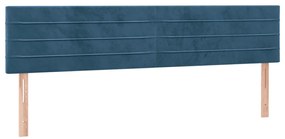 Cama boxspring com colchão 120x190 cm veludo azul-escuro
