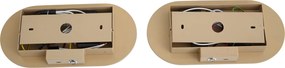 Conjunto de 2 Candeeiros de Parede Retro Taupe Incl. LED Regulável em 3 Níveis e USB-C - Lila