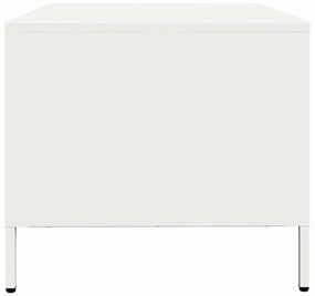 Mesa de centro 101,5x50x43,5 cm aço laminado a frio branco