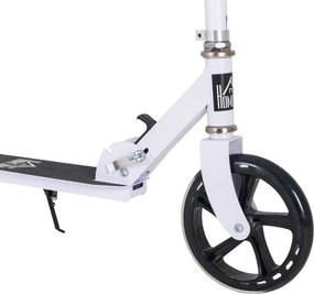 Trotinete Dobrável para Crianças de 7 a 14 Anos Trotinete Infantil com Guiador Ajustável em 4 Níveis e Travão 88x37x75-100cm Branco