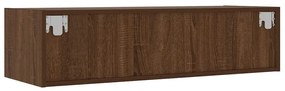 Móvel de TV com luzes LED 100X35,5x25 cm cor carvalho castanho