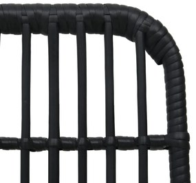 3 pcs conjunto de jantar para exterior vime PE e vidro
