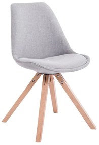 Cadeira cozinha e jantar Toulouse em tecido Square 48 x 84 x 56 cm Cinzento