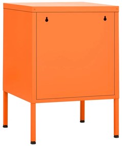 Mesa de cabeceira 35x35x51 cm aço laranja