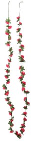 Grinaldas de flores de Natal 6 pcs 250 cm vermelho