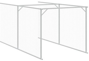 Casota p/ cães c/ parque 110x813x110 cm aço galvaniz. antracite